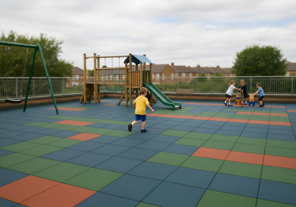 Playground Safety Flooring UK | BS EN 1177 Certified | Free Delivery - Rubber Matting Direct UK