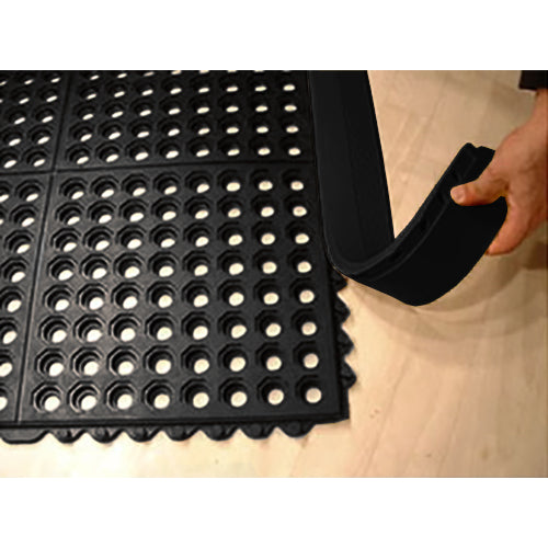 Premium Non-Slip Heavy Duty Rubber Link Mats with Drainage Holes