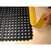 Premium Black Rubber Anti-fatigue Industrial Mat Tile with Drainage Holes
