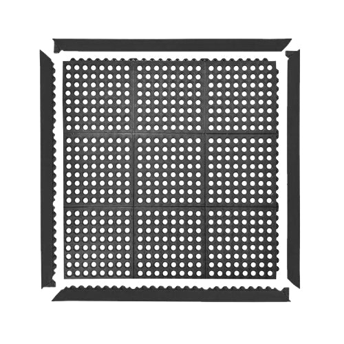 Heavy-Duty Black Rubber Bar Mats – Non-Slip Surface for Spill Protection & Bar Floor Safety