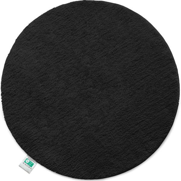 Sky Round Bath Mat, Black, 95 cm (Round) - Bath Mat for UK homes and businesses