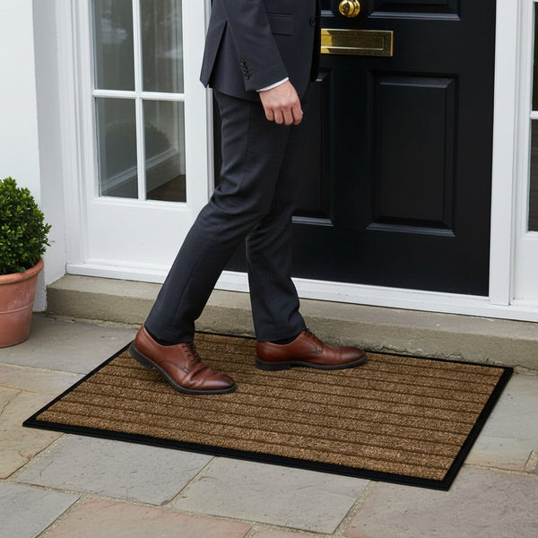 Brown Door Mat - in use at UK home entrance