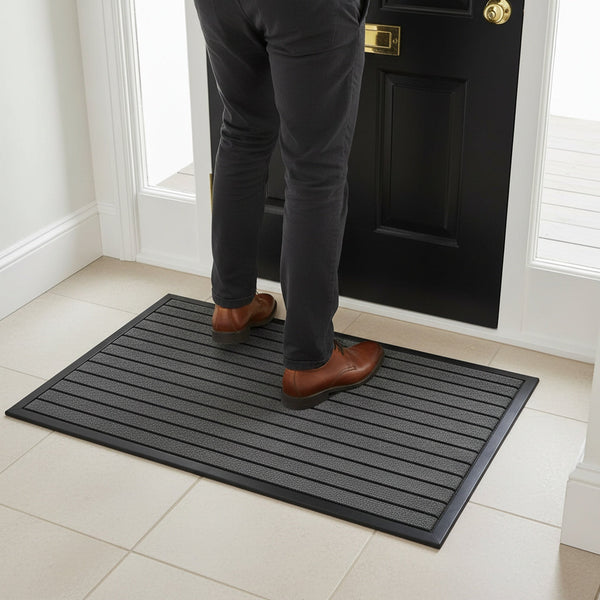 Grey Door Mat - in use at UK home entrance