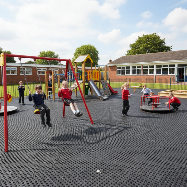 Playground safety rubber grass mat