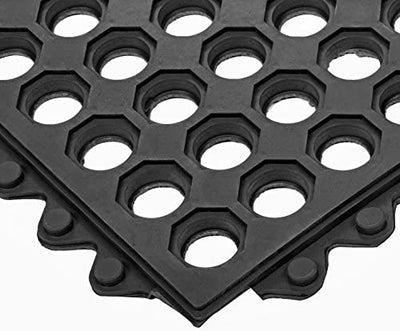 Interconnecting Rubber Tile with Drainage Holes