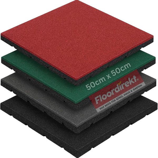 Play Protect Fall Protection Mat, Floor Mat for Playground & Garden, Cushioning & Non-Slip Surface, Weatherproof (Green, 30 mm) - Play Mat for UK homes and businesses