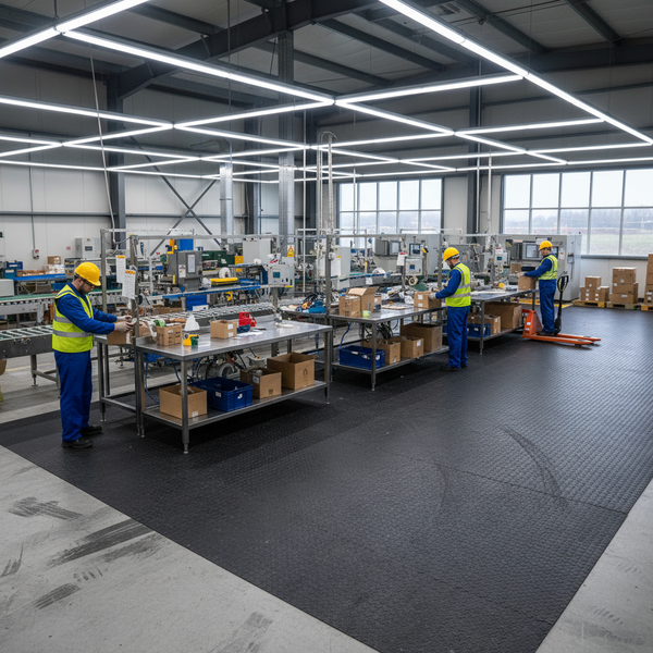 Packing Station Rubber Sheet Protection - In Use