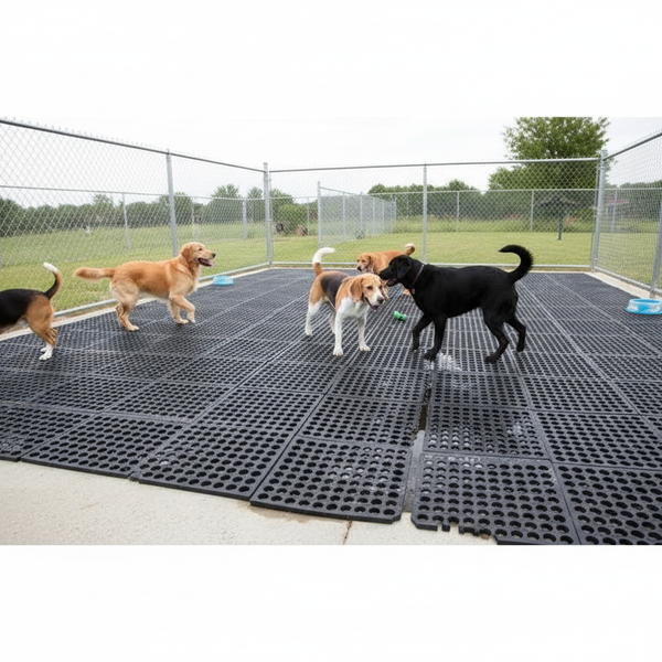 Pet facility outdoor run mat
