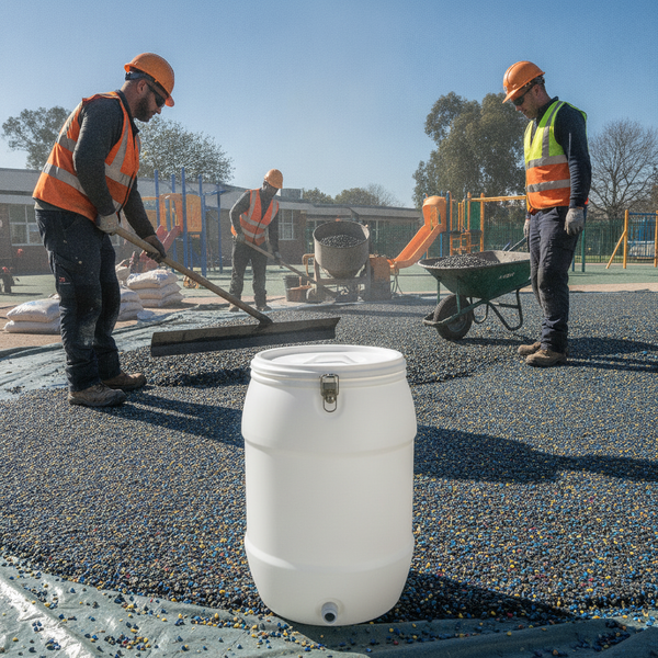 Rubber binder for EPDM SBR wet pour safety surfacing installer