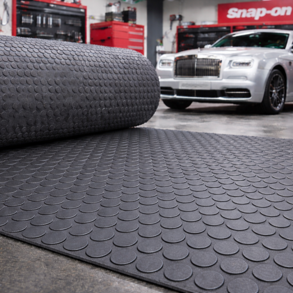 High -Performance R11 Slip-Rated Rubber Flooring – Oil & Chemical Resistant, Bui - industrial mat UK - product hero shot showing full dimensions
