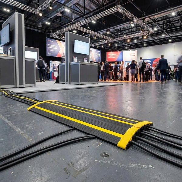 Hi-Vis Yellow Rubber Floor Cable Cover 1m - Image 2