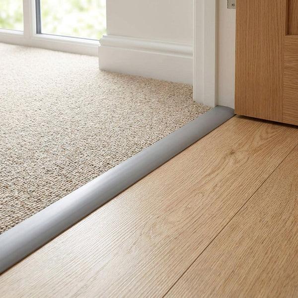 Grey Carpet Trim Transition Strip 2m Self-Adhesive - Image 1