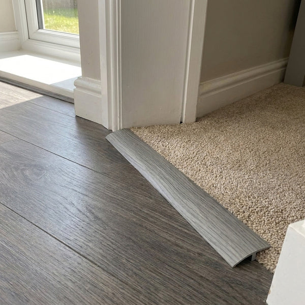 Self-Adhesive Floor Transition Strip 2m Grey Wood - Image 1
