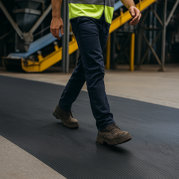 Fine Ribbed Rubber Matting UK Anti-Slip Industrial Flooring - image 6 of 9