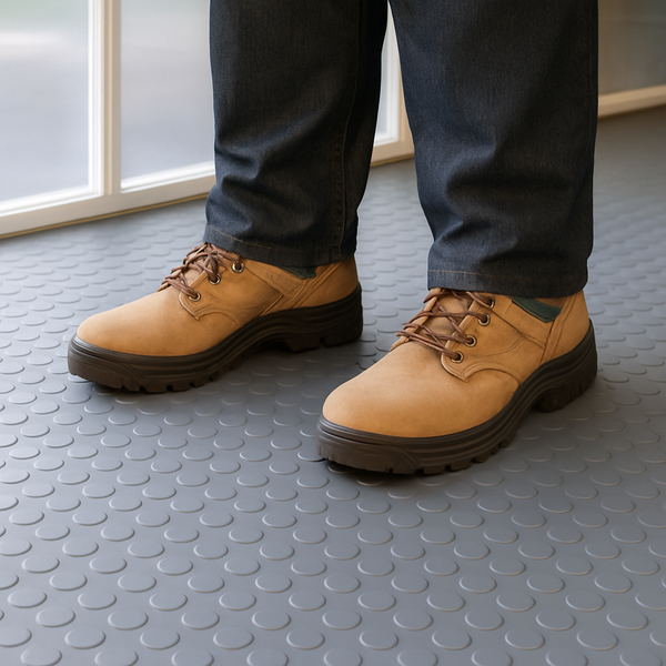 Durable Oil-Resistant Rubber Flooring – R11 Slip-Proof, Heavy-Duty & Ideal for I - garage flooring UK - product hero shot showing full dimensions
