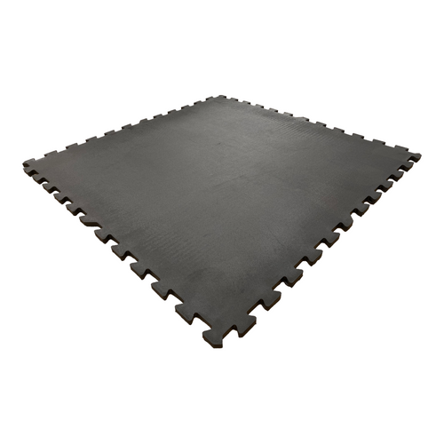 Black Heavy Duty Rubber Gym Mat for Intense Workouts
