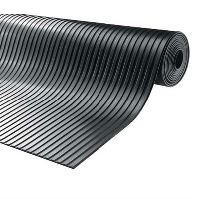 Wide Ribbed Rubber Matting Roll 10 Metre Length – Heavy-Duty Anti-Slip Flooring for Industrial, Commercial & Workshop Use