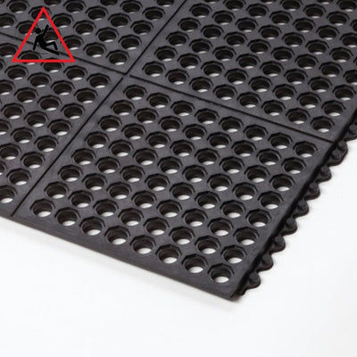 Heavy-Duty Black Rubber Bar Mats – Non-Slip Surface for Spill Protection & Bar Floor Safety
