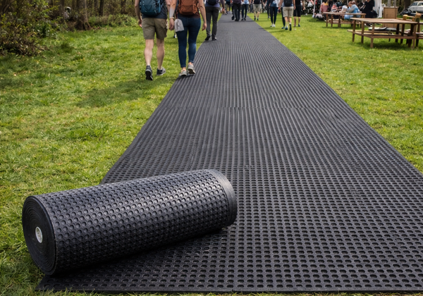 Rubber Grass Mats UK | Lawn Protection & Ground Reinforcement | Free Delivery - Rubber Matting Direct UK
