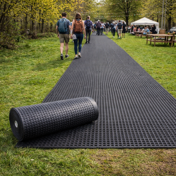Eco-Friendly Premium Rubber Grass Mat Roll for Garden Pathways - Heavy Duty Ground Protection