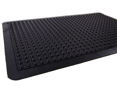 Black Rubber Industrial Mats Durable Flooring with Bubble Top Design