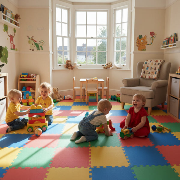 13mm EVA Foam Play Mats - Children Playing in Colorful Playroom