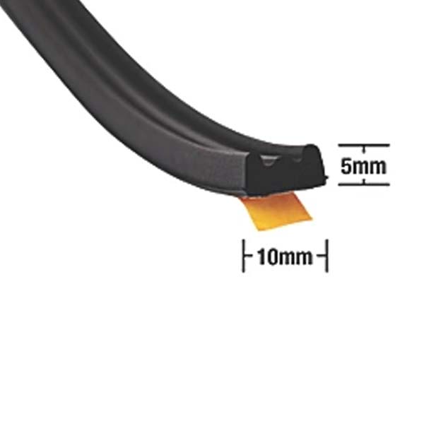 Self-Adhesive Black Dry Glazing Rubber Seal - Easy Install Weatherproofing