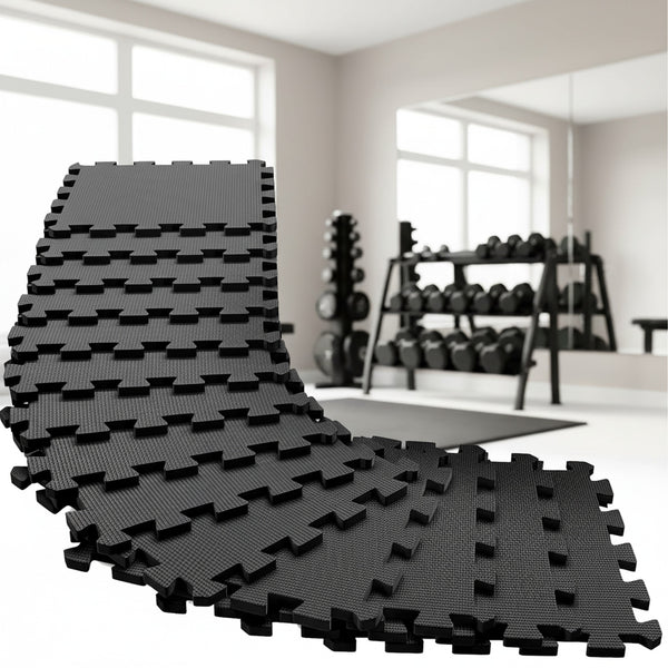 Interlocking Foam Floor Tiles | 18pc EVA Puzzle Ma - UK commercial application scene 1