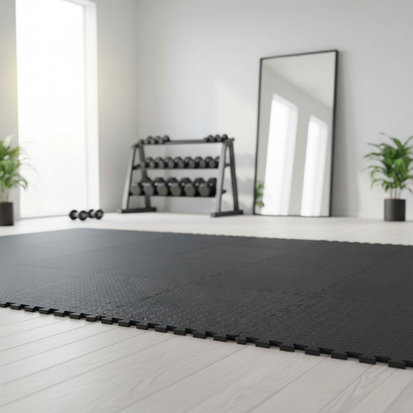 Interlocking EVA Foam Floor Tiles 60x60cm | Gym & - UK commercial application scene 1
