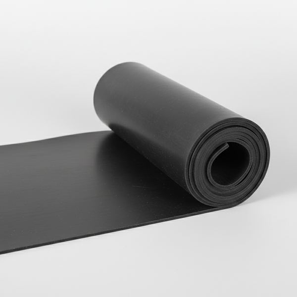 1mm Rubber Sheet Roll - Black SBR - Close-up Thickness View