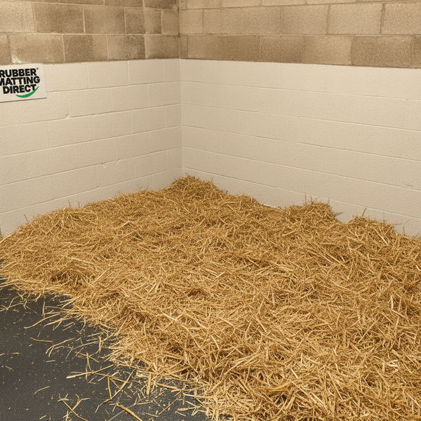 Flexible stable wall coating applied to UK stable interior - Rubber Matting Direct