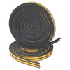 Self-Adhesive EPDM Black Rubber Weatherstrip Rolls - Pack of 2 for Versatile Applications