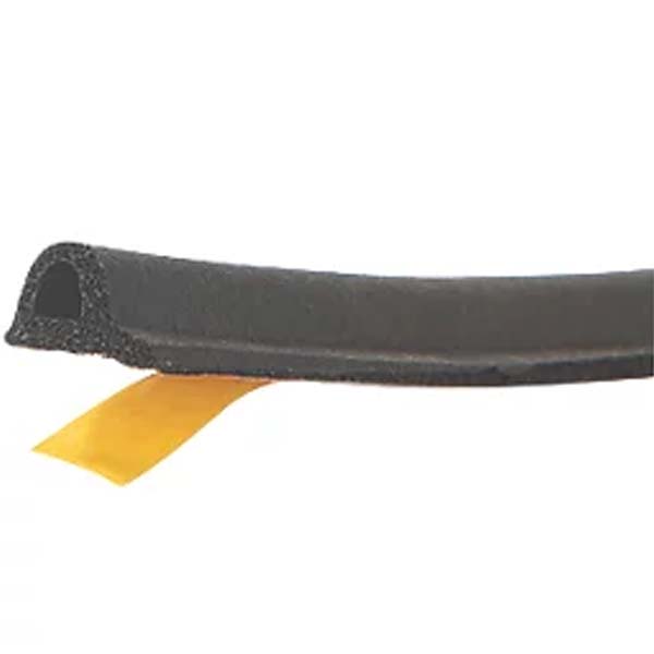 Self-Adhesive EPDM Black Rubber Weatherstrip Rolls - Pack of 2 for Versatile Applications