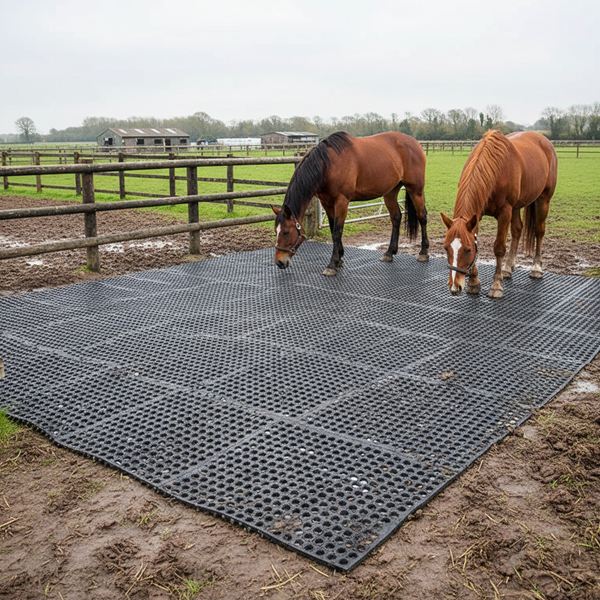 Horse yard gateway mat