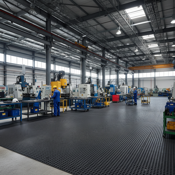 Workshop Rubber Sheet Heavy Duty Flooring - In Use