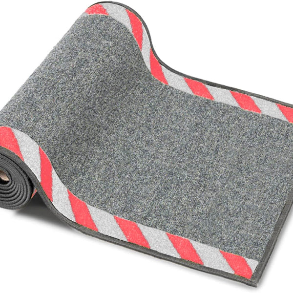 Cable Management Protective Mat Cable Mat with Warning Border for Indoor Use - Safety Mat for Office and Warehouse - Cable Protection Mat with Non-Slip Back - Washable - Cable Bridge White/Red (40 - Cable Mat for UK homes and businesses