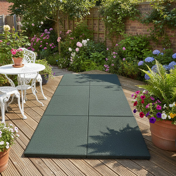 30mm Thick Rubber Decking Mats for Outdoor Patio Use