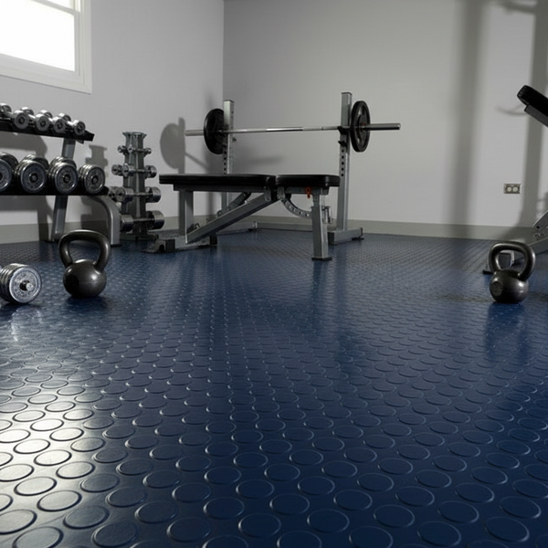 heavy duty texture close-up - Workshop Rubber Flooring Studded Penny UK
