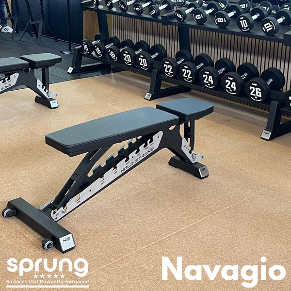 MatPro Navagio Premium Gym Flooring Tile 20mm Desert Beige