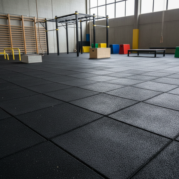 SafeStep Parkour 43mm High-Impact Rubber Flooring Tiles | 1m x 1m - Professional flooring image