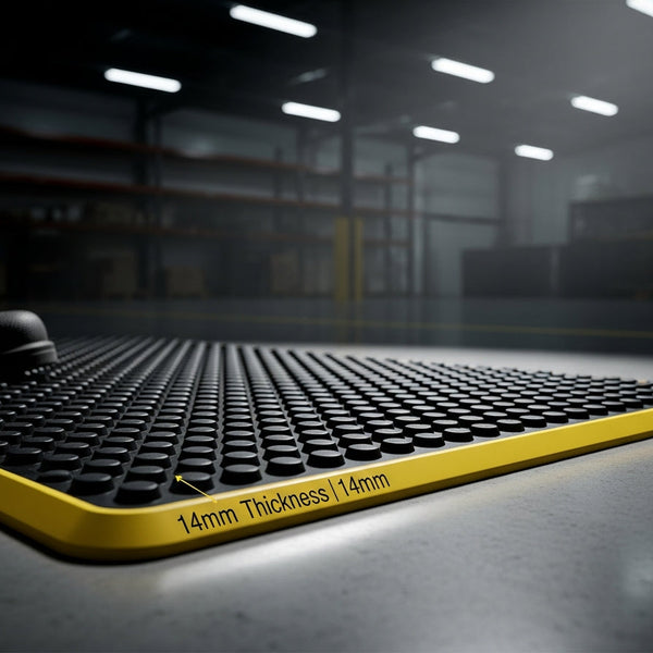 ErgoStand Pro Anti-Fatigue Mat - Industrial Setting with 14mm Thickness