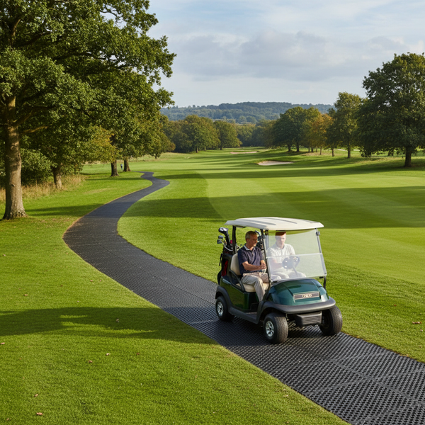 Golf course pathway rubber mat