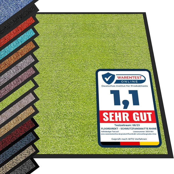 ® Dirt Trapper Mat, Doormat in Many Sizes, Door Mat for Front Door Indoor and Outdoor Use (Light Green, 40 x 60 cm) - Entrance Mat for UK homes and businesses