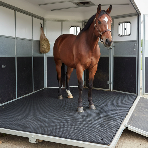 Heavy Duty 6ft x 4ft Interlocking Rubber Stable Mat - Horse Flooring UK