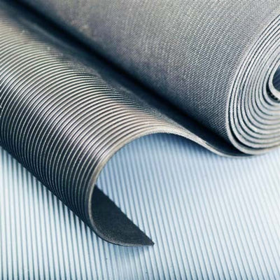 10 Meter Fine Ribbed Corrugated Rubber Runner Matting Roll