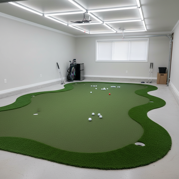 Golf Putting Green Indoor Practice Room Setup