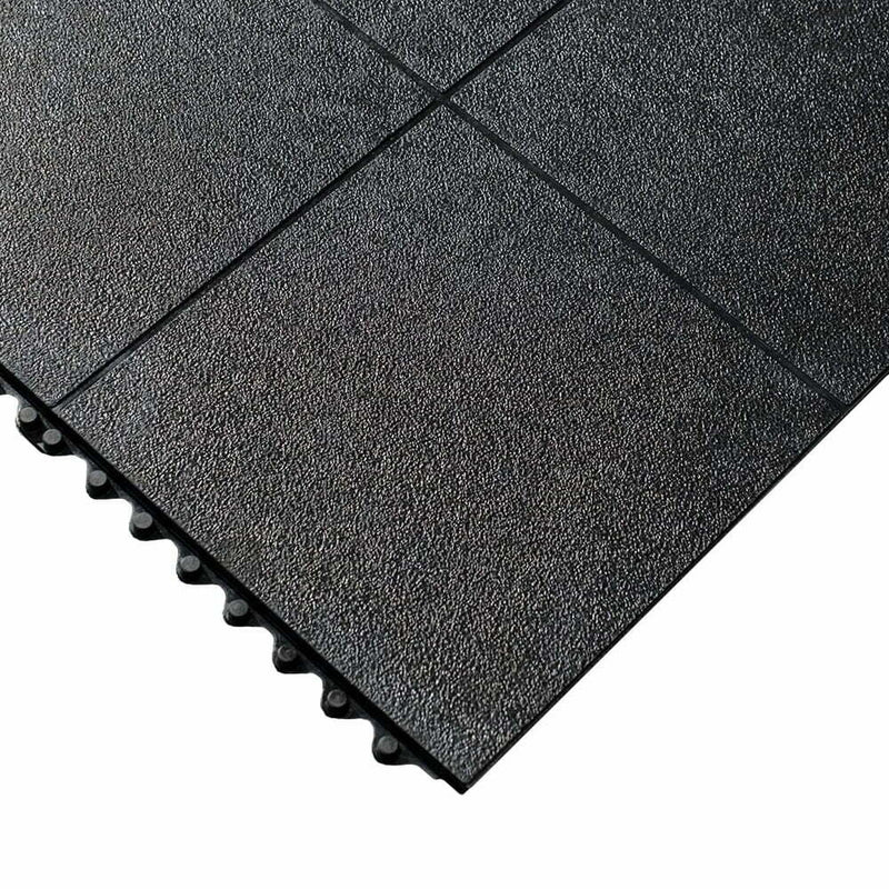 Premium Interlocking Black Rubber Gym Mats