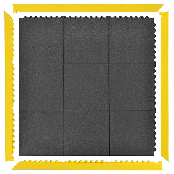 Premium Interlocking Black Rubber Gym Mats
