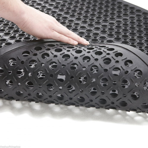 Anti-Fatigue Industrial Black Rubber Mat for Maximum Comfort