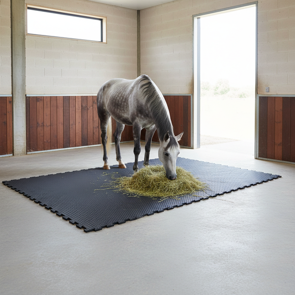 Heavy Duty Rubber Horse Stable Mat - 6ft x 4ft Premium Equestrian Flooring